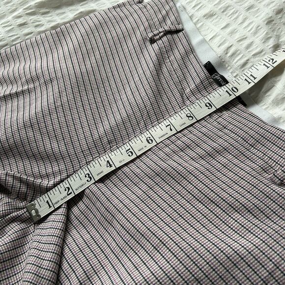 Pink Plaid Stretch Trousers Pants Women’s Size 32 Preppy Retro Academia Office - Picture 11 of 12